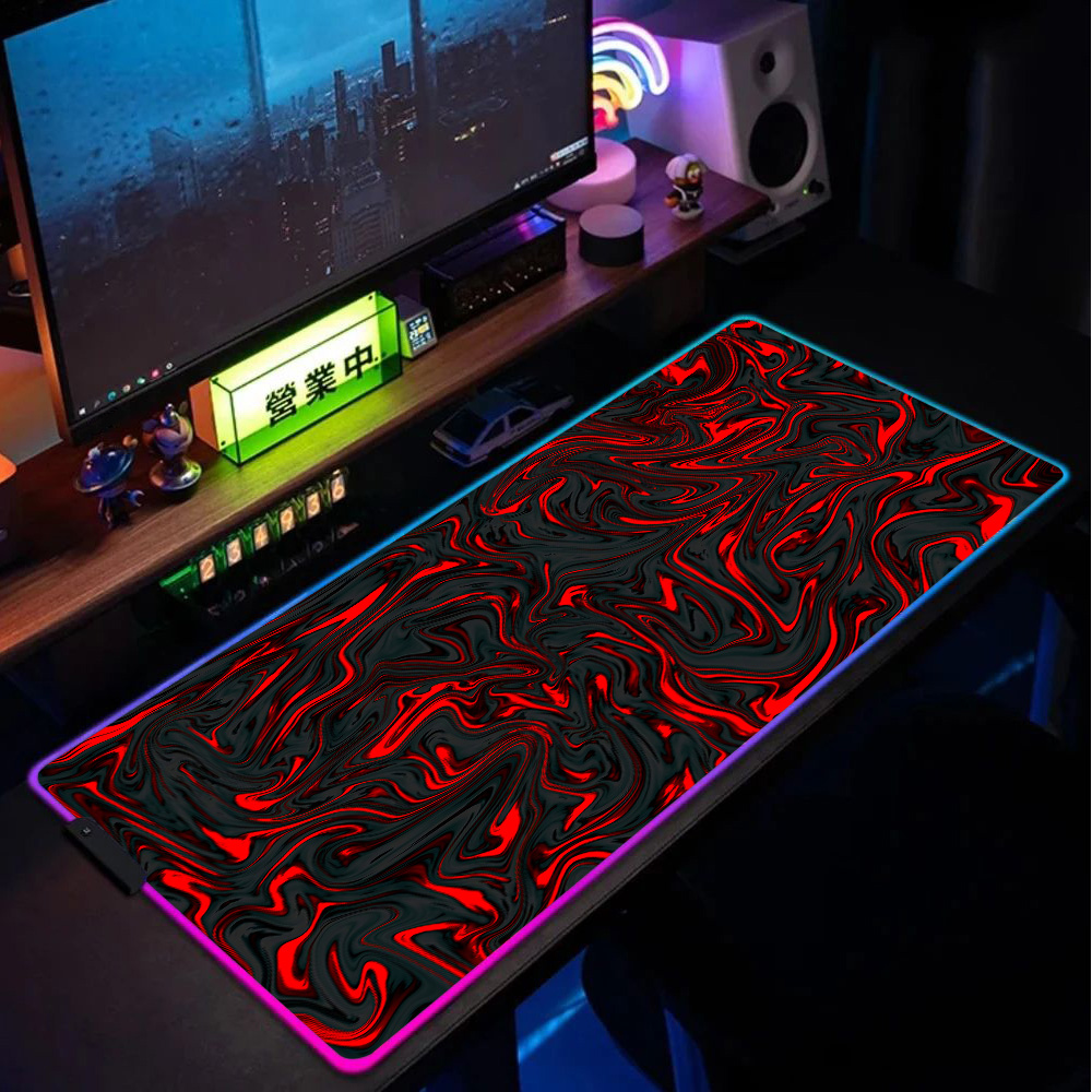 Pc Gaming Liquid - 마우스패드 RGB 마우스 패드 레드 및