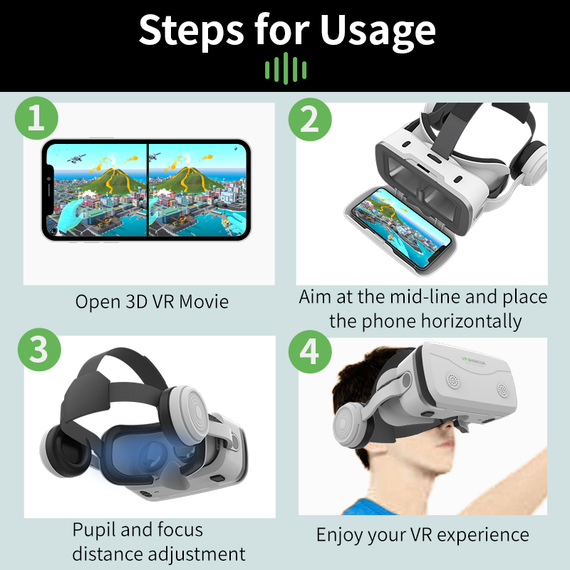 3D Viar 전화 가상 현실 VR 안경 헬멧 헤드셋  - Vr Headset Pc 리뷰 및 가격