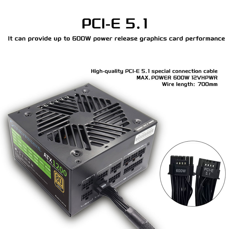 PCIE 5.0 1200W PC 전원 공급 장치 전원용 - Pc Gaming Fullset 리뷰 및 가격
