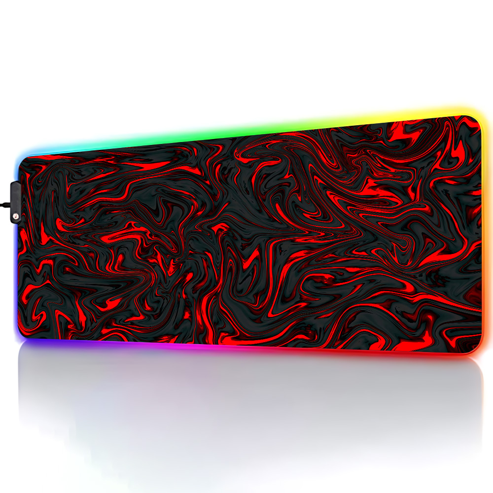 마우스패드 RGB 마우스 패드 레드 및 블랙 리퀴드 마 - Pc Gaming Liquid 리뷰 및 가격
