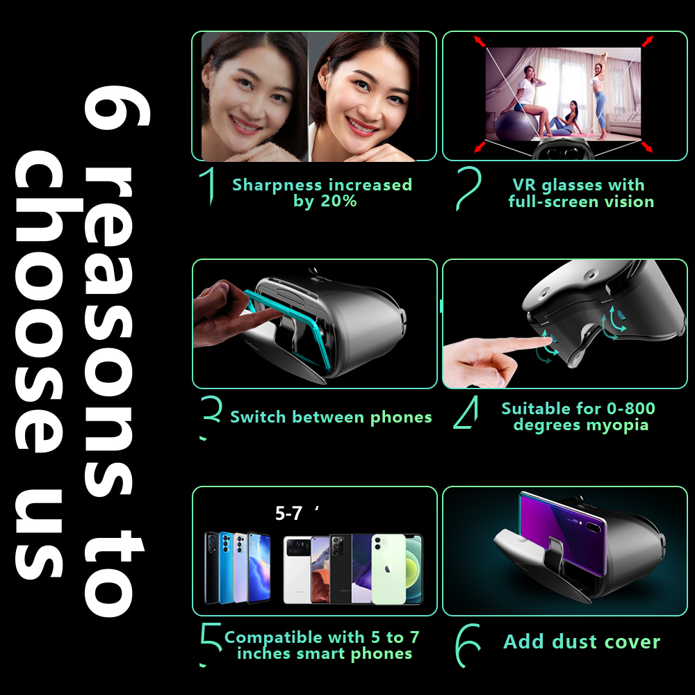아이폰 안드로이드 스마트 폰용 3D 가상 현실 VR 안 - Vr Headset Pc 리뷰 및 가격