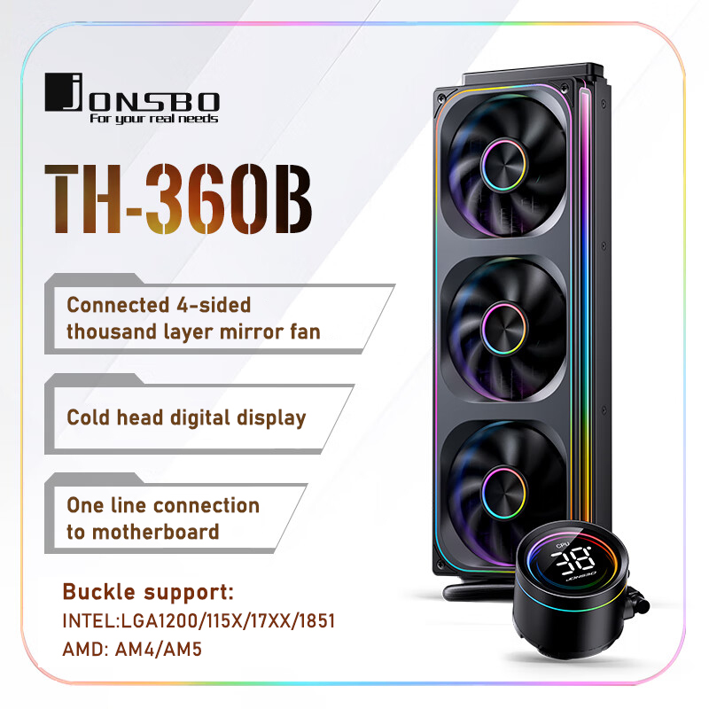 Jonsbo TH-360 AIO CPU 액체 냉각 통합 - Pc Water Cooling 리뷰 및 가격