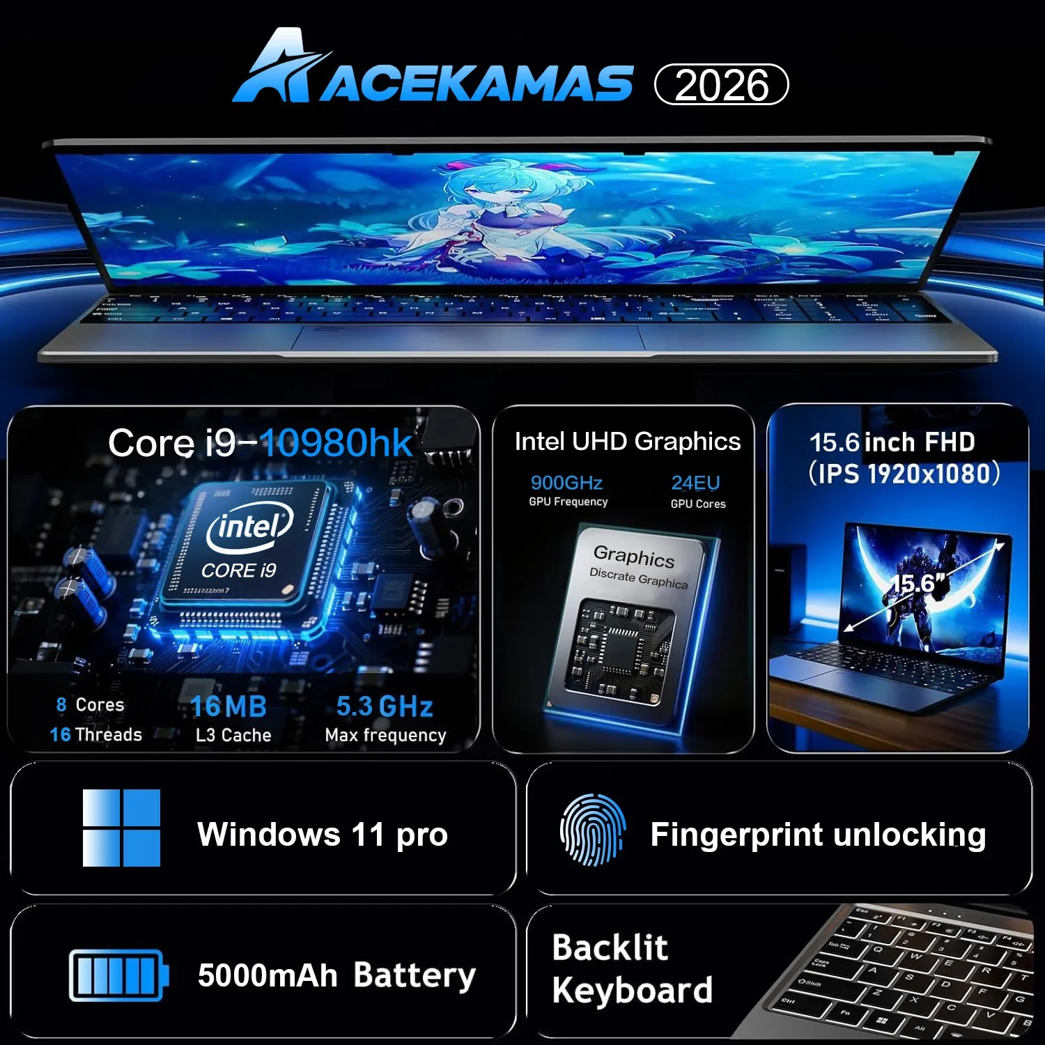 15.6인치 휴대용 노트북, 인텔 코어 i9-10980 - Pc Gaming Intel 리뷰 및 가격