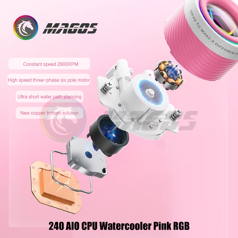 240 AIO CPU 워터쿨러 핑크 RGB 1700 I - Pc Water Cooling 리뷰 및 가격